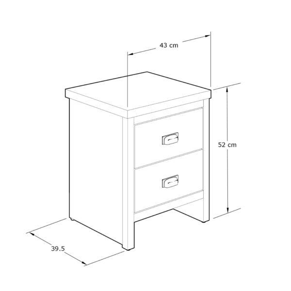 BOS2BSGRY-BOSTON 2 DRAWER BEDSIDE TABLE GREY_2023-01-Dims (3)