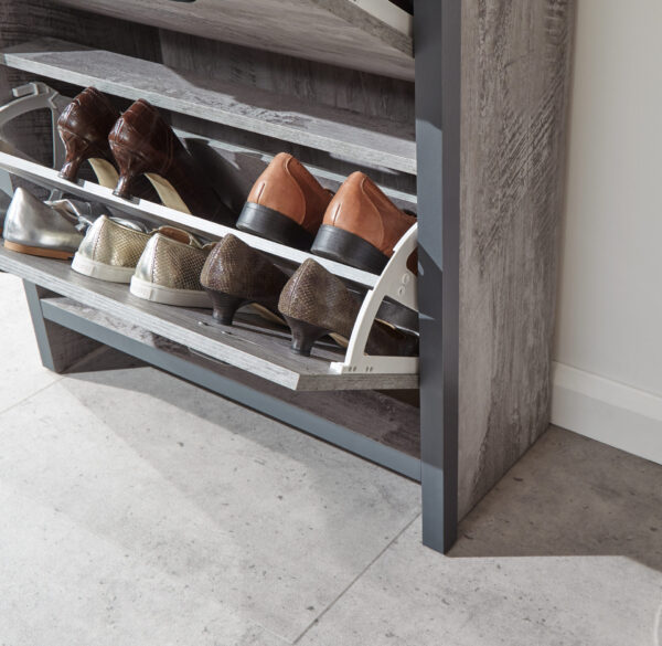 BOS2TSGRY-Boston-2-Tier-1-Drawer-Shoe-Cabinet-Grey-Sep20-DTL-01