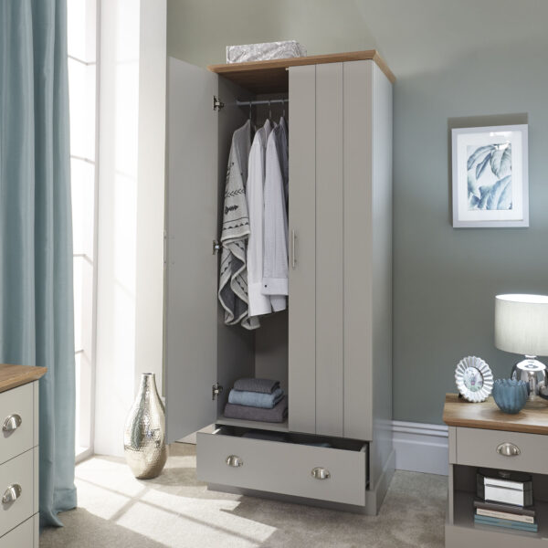 KEN21WGRY-Kendal-2Dr-1Drw-Robe-Grey-RMS-01-Open
