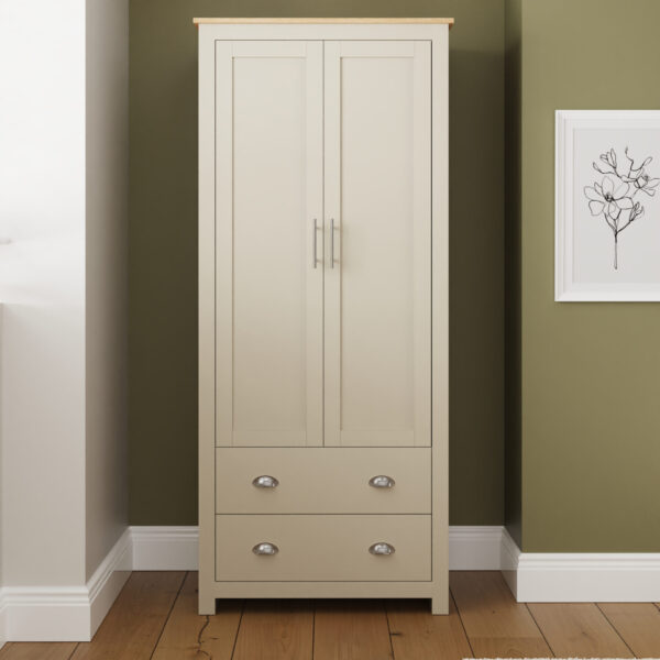 LAN22WCRM-2 door 2 drawer wardobe cream-09-25-RMS01