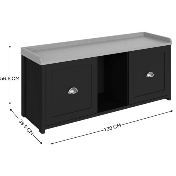 LAN2SBBLK-SHOE BENCH-DIMS