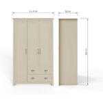 LAN32WCRM-3 door 2 drawer wardobe-09-25-DIMS