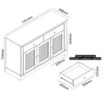 MILAN 3 Door Sideboard, single item