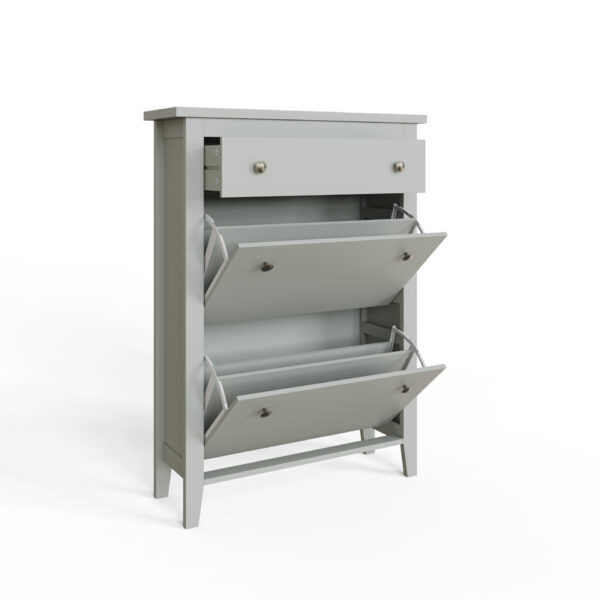 SHOECABGRY- Deluxe Shoe cabinet grey-10-25-CO02