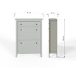 SHOECABGRY- Deluxe Shoe cabinet grey-10-25-DIMS