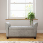 VERWNCHGR-VERONA WINDOW SEAT CHENILLE GREY-08-25-RMS02