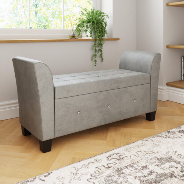 VERWNCHGR-VERONA WINDOW SEAT CHENILLE GREY-08-25-RMS03