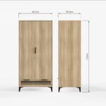 EZR21WOAK-EZRA 1 DRAWER WARDROBE-05-25-DIMS (2)