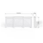KOBADJWHT-WHITE KOBE RADIATOR COVER-05-25-DIMS
