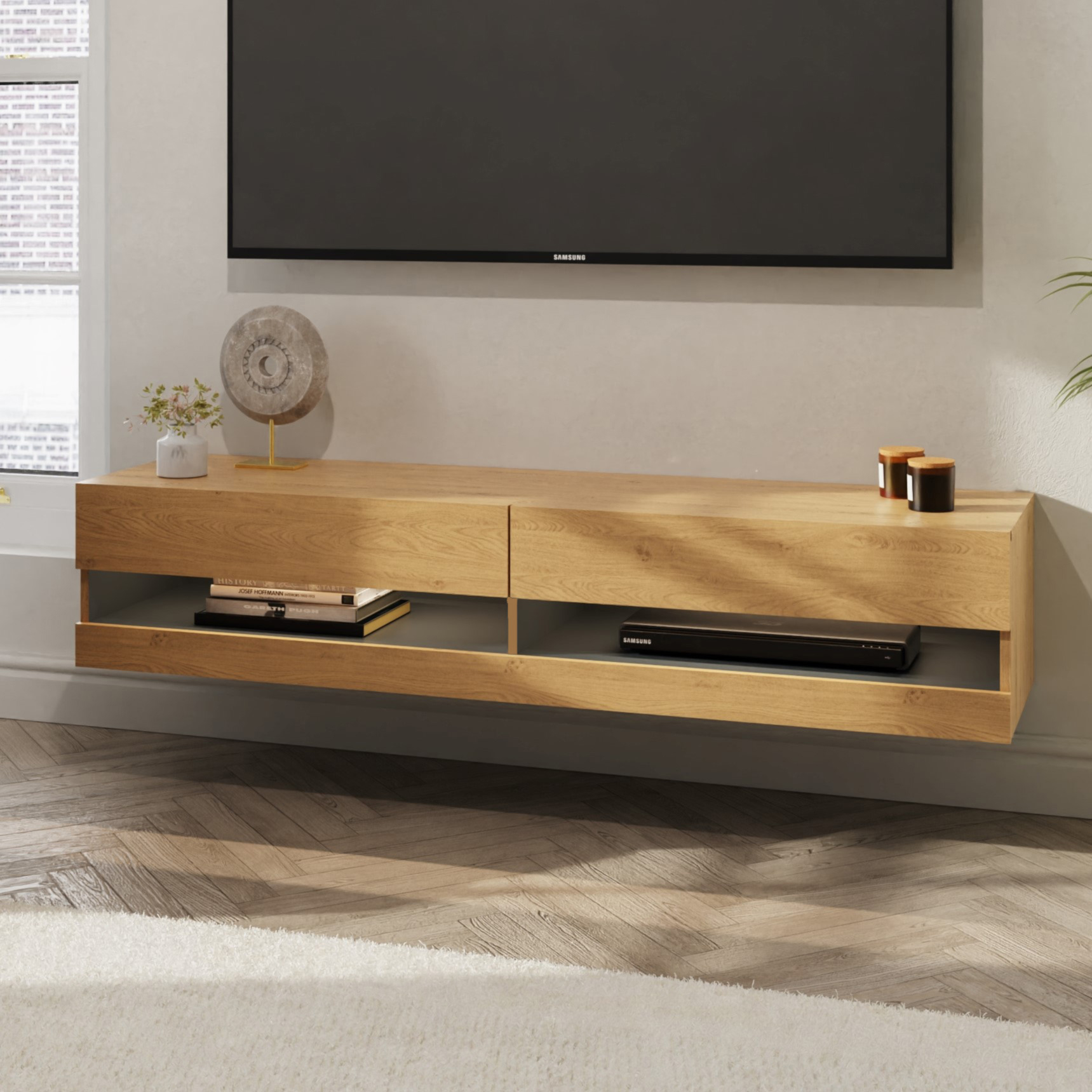 Leon Wall TV Unit with LED