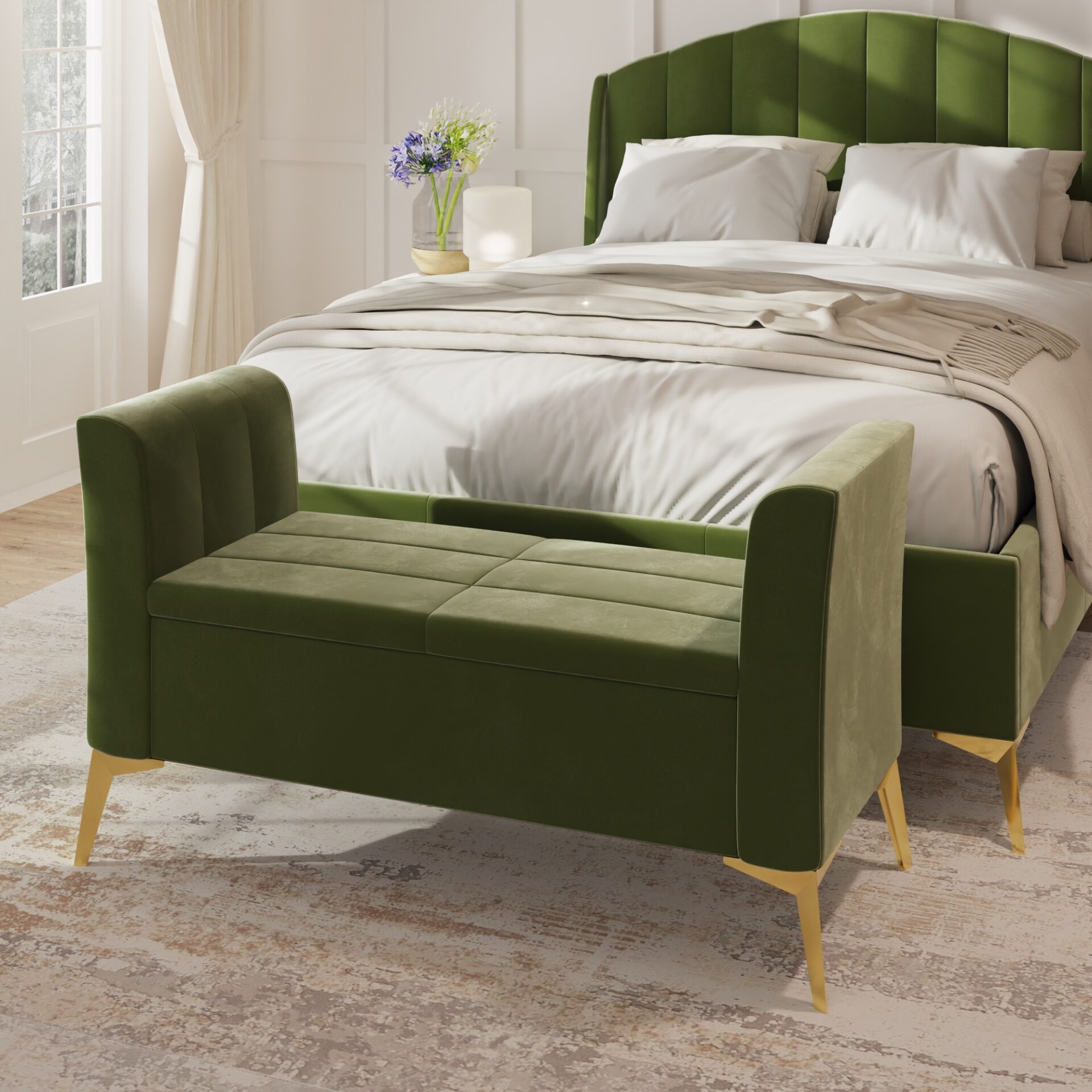Pettine Ottoman Storage Bench