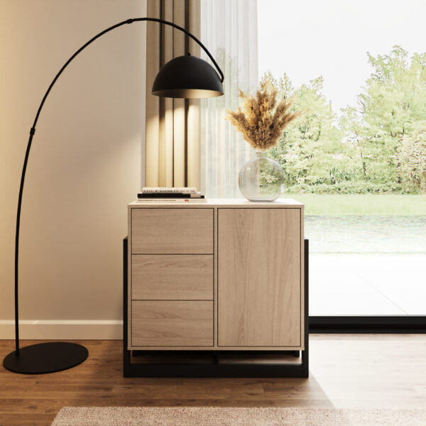 TAICSBOAK-Taite 1 Door 3 Drawer Sideboard Oak-06-25-RMS01 (2)