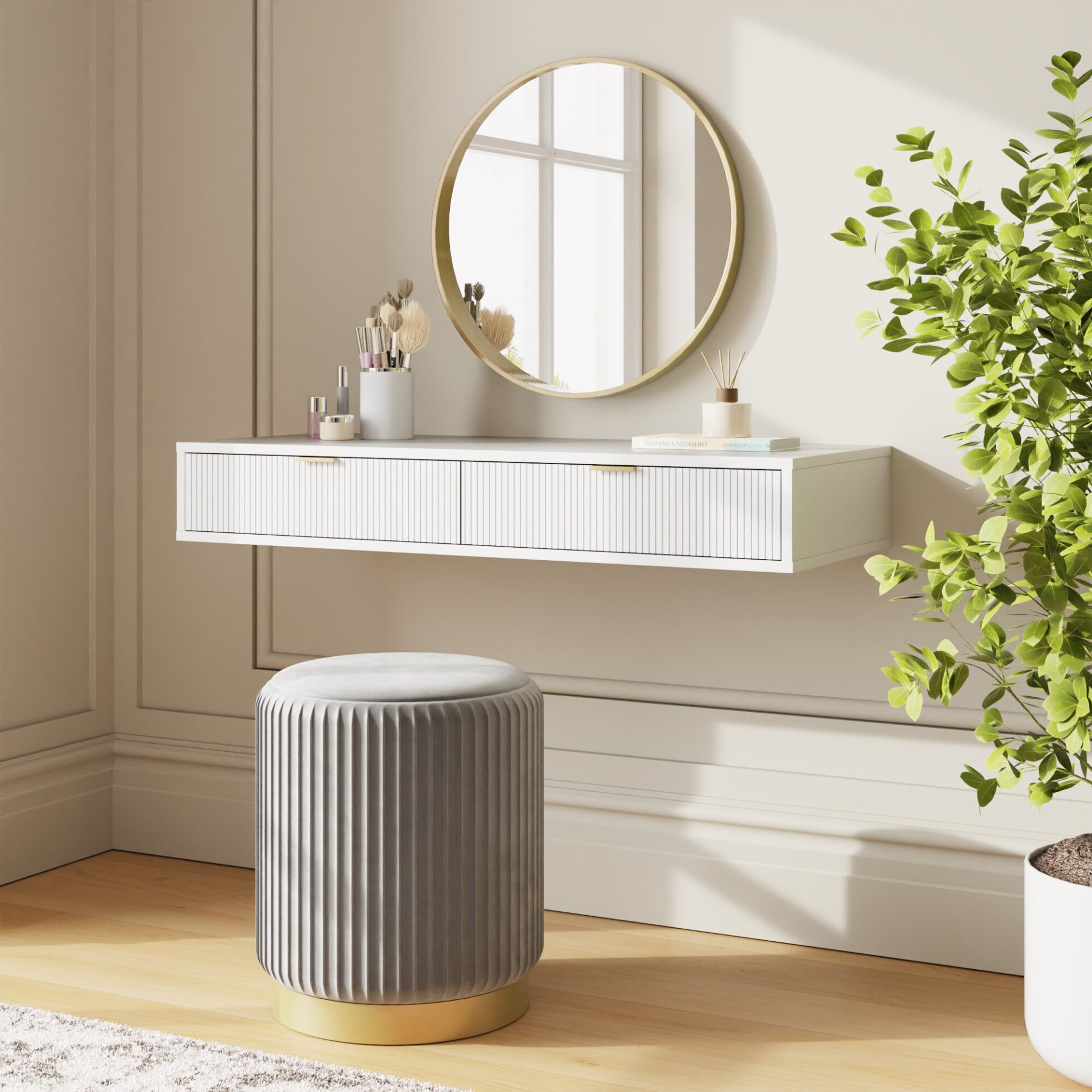 Sienna Wall Mounted Dressing Table